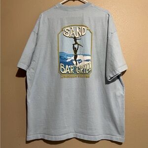 Longboard Ocean Wave Graphic Light Blue Heavyweight T-Shirt Adult XL